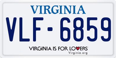 VA license plate VLF6859