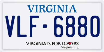 VA license plate VLF6880