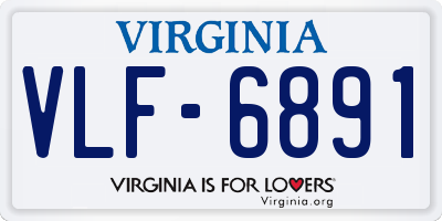 VA license plate VLF6891