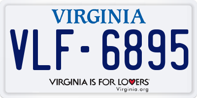 VA license plate VLF6895