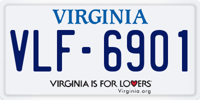 VA license plate VLF6901