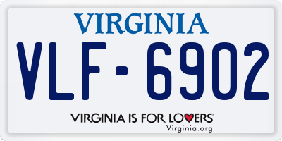 VA license plate VLF6902