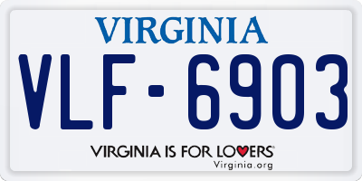 VA license plate VLF6903