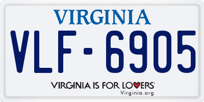 VA license plate VLF6905