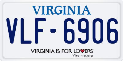 VA license plate VLF6906