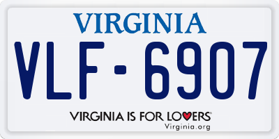 VA license plate VLF6907