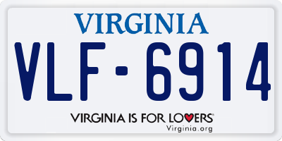 VA license plate VLF6914