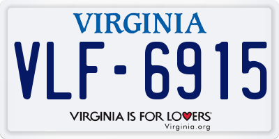 VA license plate VLF6915