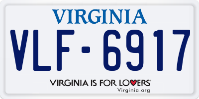 VA license plate VLF6917