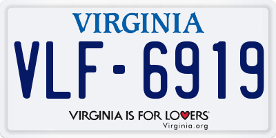 VA license plate VLF6919