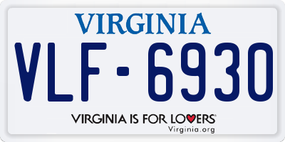 VA license plate VLF6930