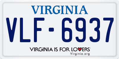 VA license plate VLF6937