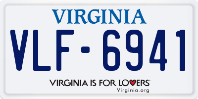 VA license plate VLF6941