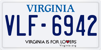 VA license plate VLF6942