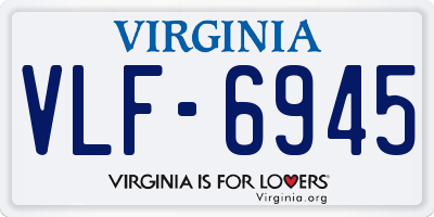 VA license plate VLF6945