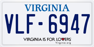 VA license plate VLF6947