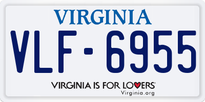 VA license plate VLF6955