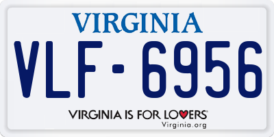 VA license plate VLF6956