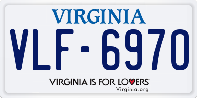 VA license plate VLF6970
