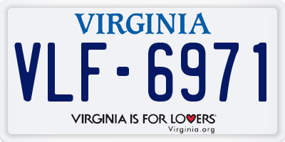 VA license plate VLF6971