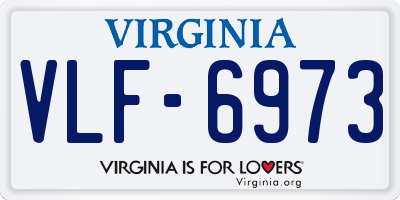 VA license plate VLF6973