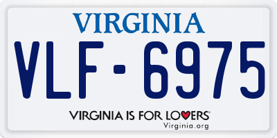 VA license plate VLF6975