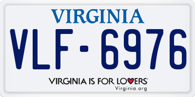 VA license plate VLF6976