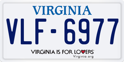 VA license plate VLF6977