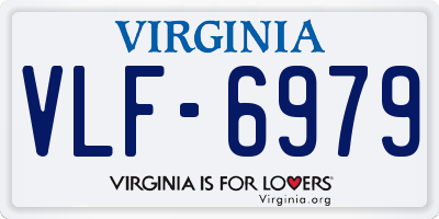 VA license plate VLF6979