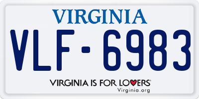 VA license plate VLF6983
