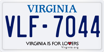 VA license plate VLF7044