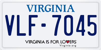 VA license plate VLF7045