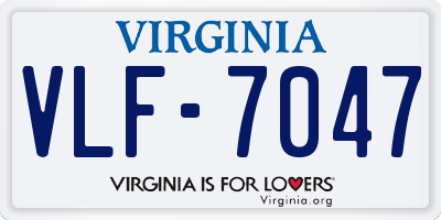 VA license plate VLF7047