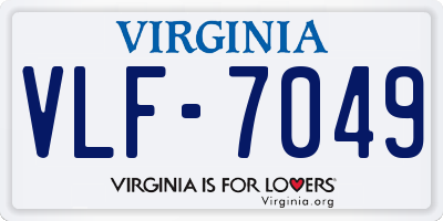 VA license plate VLF7049