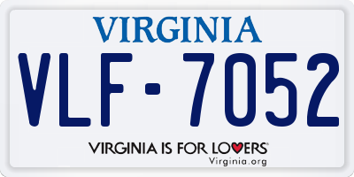 VA license plate VLF7052