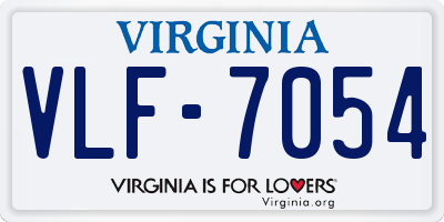 VA license plate VLF7054
