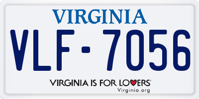 VA license plate VLF7056