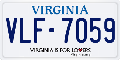 VA license plate VLF7059