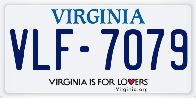 VA license plate VLF7079