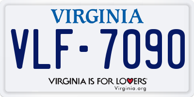 VA license plate VLF7090