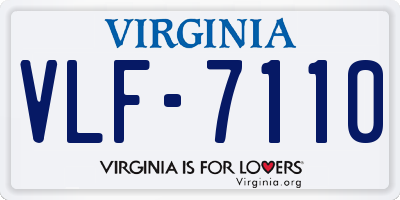 VA license plate VLF7110
