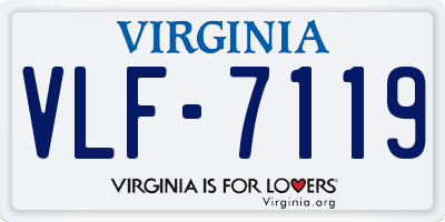 VA license plate VLF7119