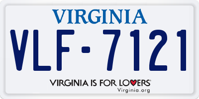 VA license plate VLF7121