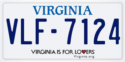 VA license plate VLF7124