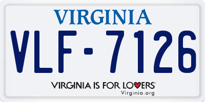 VA license plate VLF7126