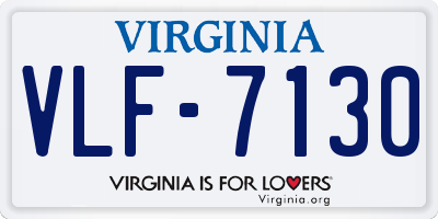 VA license plate VLF7130