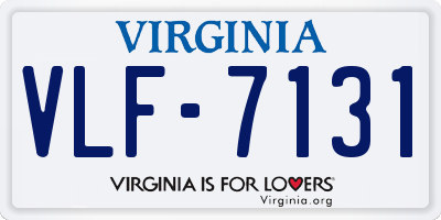 VA license plate VLF7131