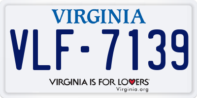 VA license plate VLF7139
