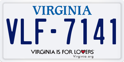 VA license plate VLF7141