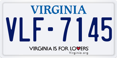 VA license plate VLF7145